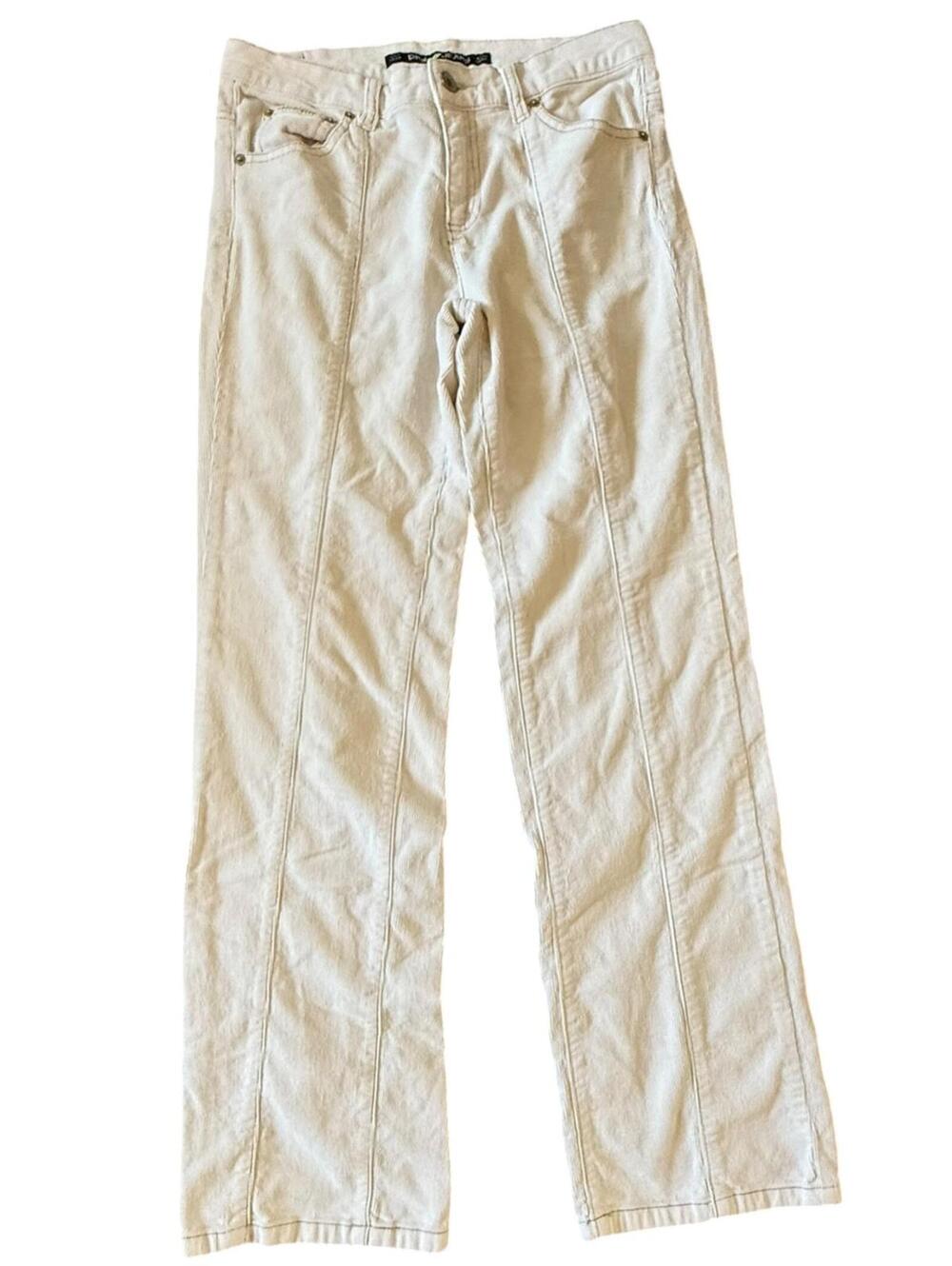 DKNY Jeans East Village Beige Corduroy Pants Size 6 Women’s Straight Leg